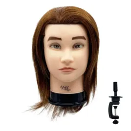 glowa-fryzjerska-treningowa-glowka-naturalne-ludzkie-wlosy-brazowa