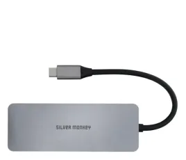 hub-stacja-silver-monkey-adapter-usb-c-hdmi-3xusb-usb-c-pd-100w