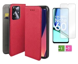 etui-z-klapka-do-realme-note-60-czerwony-smart-magnet-obudowa-szklo-9h