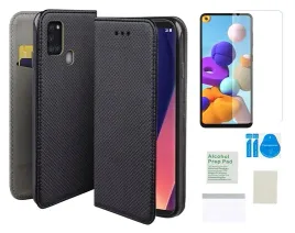 etui-z-klapka-do-samsung-galaxy-a21s-smart-magnet-czarny-folia-ochronna