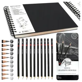 zestaw-do-szkicowania-rysowania-szkicownik-a4-olowki-zestaw-olowkow-10-szt