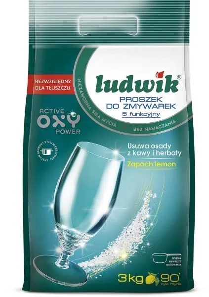 Proszek do zmywarki Ludwik 3 kg all in one 90 cykli super wydajny