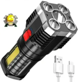 latarka-wielofunkcyjne-wojskowa-mocna-5-x-led-4-tryby-wodoodporna-usb