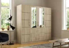 szafa-otwierana-bali-d4-szerokosc-196-cm-lustro-szuflady-dab-sonoma