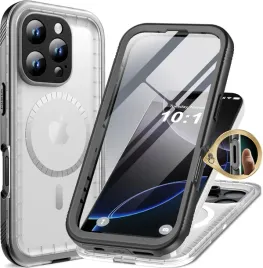 cozycase-etui-wodoodporne-360-magsafe-ip68-do-iphone-13-tytan-czarny