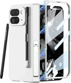 zorsome-etui-360-do-google-pixel-9-pro-fold-stojak-szklo-lcd-rysik-srebrne