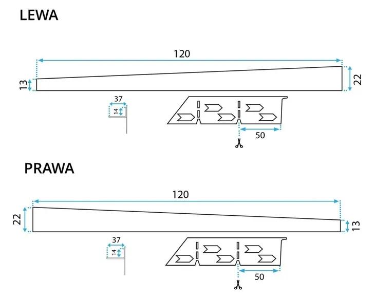 rea-listwa-spadkowa-120-cm-stan-nowy-dlugosc-120-cm