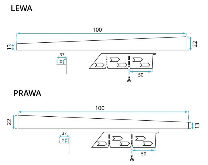 rea-listwa-spadkowa-100-cm-stan-nowy-glebokosc-40-mm