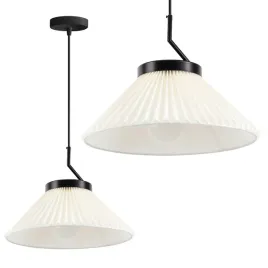 lampa-wiszaca-czarna-sufitowa-bialy-klosz-plisowany