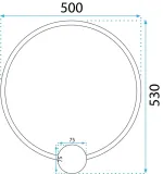 toolight-lampa-app1389-cw-balck-50cm-kolor-czarny
