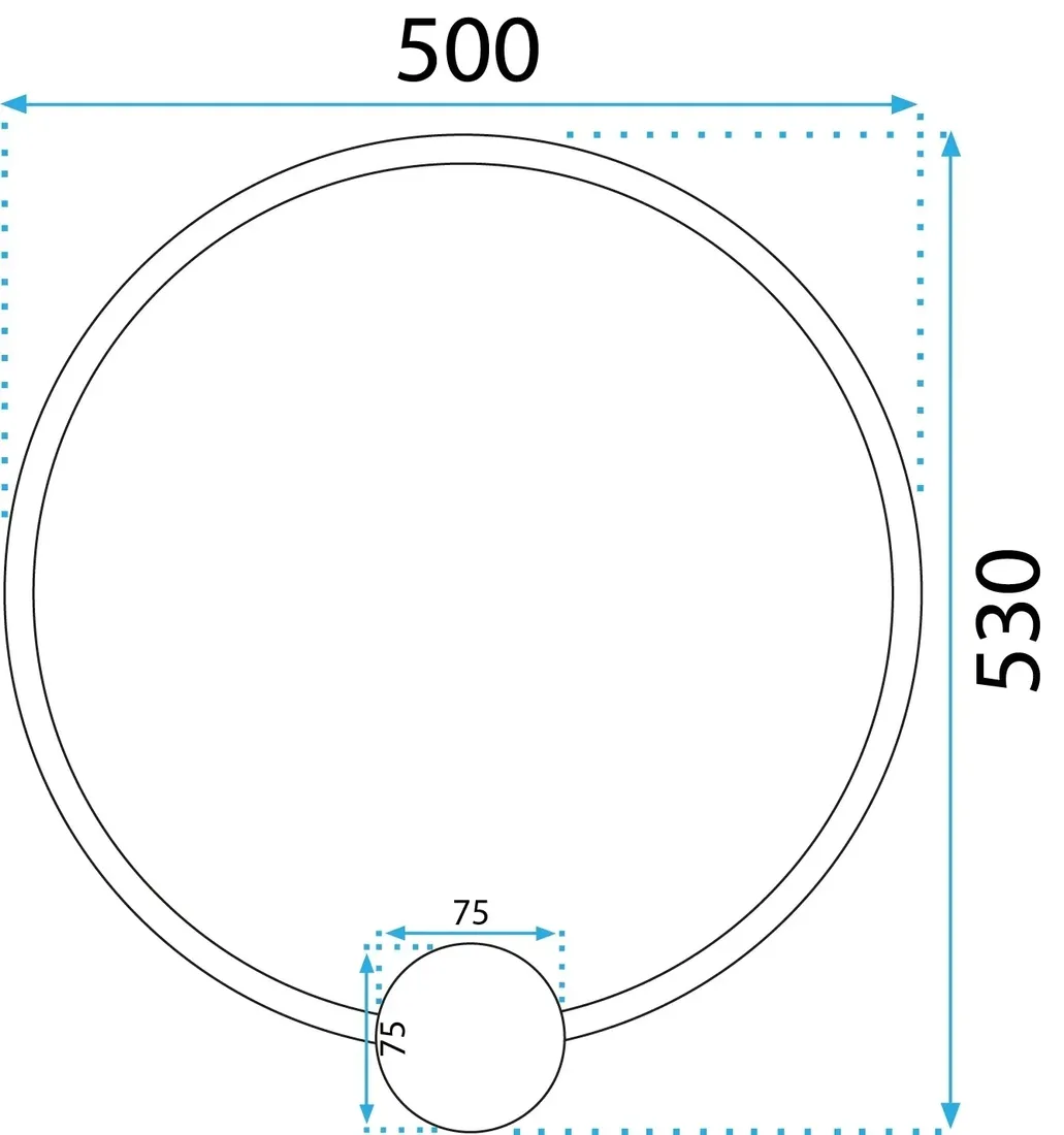 toolight-lampa-app1389-cw-balck-50cm