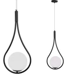 lampa-wiszaca-toolight-kropla-wody-bialo-czarna-e27