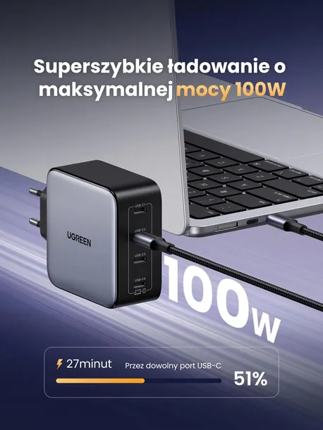 ladowarka-ugreen-nexode-100w-4x-usb-c-zasilacz-gan-kolor-szary