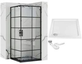 kabina-prysznicowa-concept-czarna-90x90-brodzik-savoy-bialy