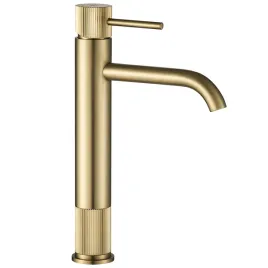 bateria-kran-umywalkowy-stojacy-wysoki-rea-lungo-stripe-brush-gold-30-cm