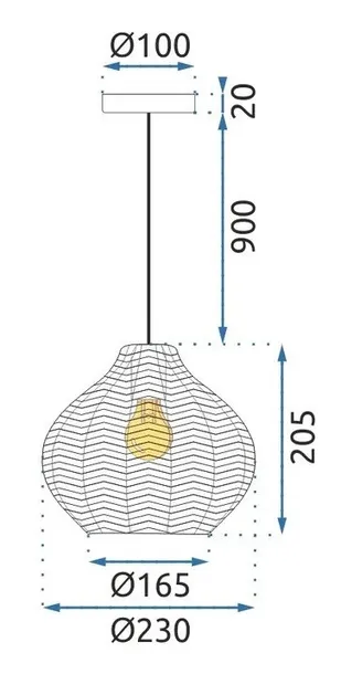 lampa-wiszaca-sufitowa-zyrandol-toolight-szklany-e27-liczba-punktow-swiatla-1