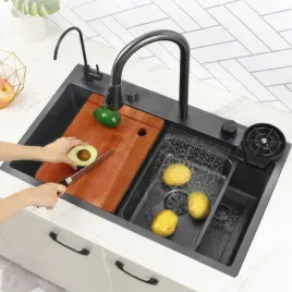 zlewozmywak-wielofunkcyjny-60x45-stal-zasilaniem-wodnym-czarny-sorrento