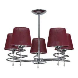lampa-sufitowa-zyrandol-do-salonu-led-nowoczesna-5xe27-czerwony-abazur