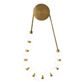 lampa-scienna-kinkiet-zloty-matowy-koraliki-kulki-biale-led