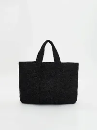 czarna-metaliczna-torebka-shopper-reserved-uniwersalny