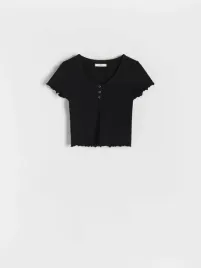 czarny-krotki-prazkowany-top-reserved-l