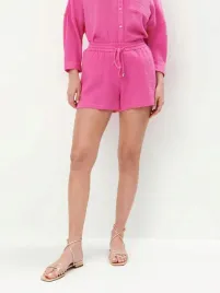 rozowe-szorty-z-muslinu-mohito-xs