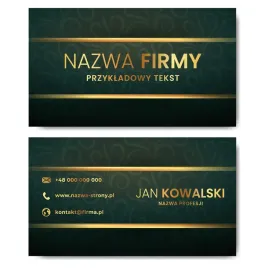 wizytowki-zielone-zlote-90x50-projekt-250-sztuk