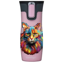 Zdjęcie produktu Kubek termiczny Contigo West Loop 2.0 470ml - Kot - Różowy Mat