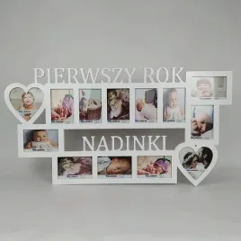 multirama-ramka-na-zdjecia-pierwszy-roczek-imie-13-zdjec-serca