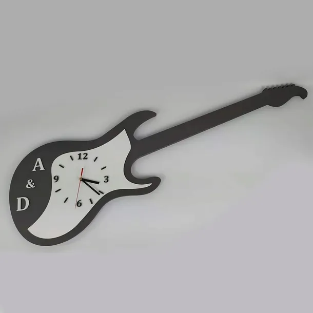 wielki-zegar-scienny-czarny-antracyt-gitara