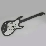 wielki-zegar-scienny-czarny-antracyt-gitara