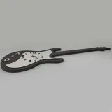 wielki-zegar-scienny-czarny-antracyt-gitara-stan-nowy