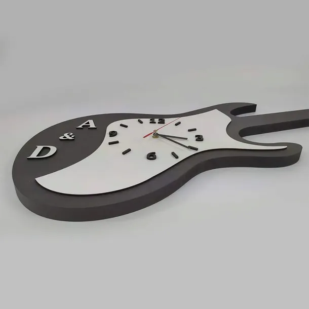 wielki-zegar-scienny-czarny-antracyt-gitara-stan-nowy