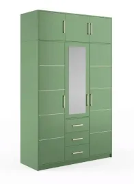 szafa-otwierana-bali-ii-d3-z-nadstawka-wysokosc-245-cm-zielona