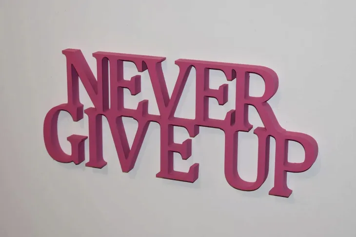 napis-3d-never-give-up-stan-nowy