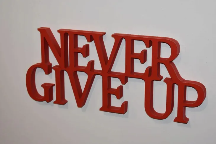 napis-3d-never-give-up-stan-nowy