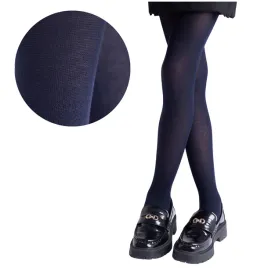 rajstopy-dziewczece-dzieciece-bawelniane-gladkie-cieple-grube-granatowy