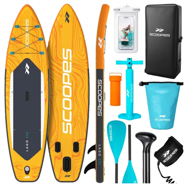 Deska SUP do Pływania Pompowana z Akcesoriami Zestaw Wiosło Pompka 320cm