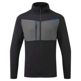 portwest-polar-wx3-half-zip-tech-bkr-m