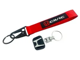honda-civic-zestaw-brelok-breloczek-metalowy-do-kluczy-smycz-czerwona
