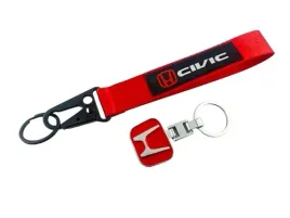 honda-civic-zestaw-brelok-breloczek-metalowy-do-kluczy-smycz-czerwona