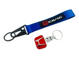 honda-civic-zestaw-brelok-breloczek-metalowy-do-kluczy-smycz-niebieska