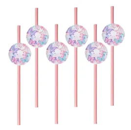 slomki-rurki-papierowe-rozowe-motyle-6szt-jednorazowe-impreza-eco-motylki