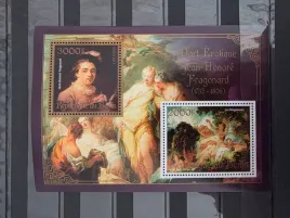 znaczki-malarstwo-fragonard-benin-czysty-zn36