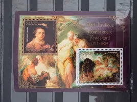 znaczki-malarstwo-fragonard-benin-czysty-zn36
