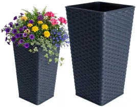 doniczka-technorattan-wysoka-ogrodowa-taras-balkon-ogrod-grafit-wysoka-30cm