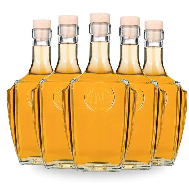 BUTELKA SZKLANA NOBEL 500 ml z korkiem do win nalewek zestaw 20 sztuk
