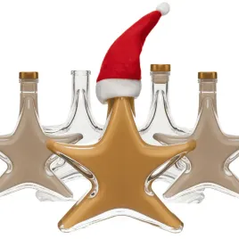 butelki-na-likier-nalewke-swiateczna-gwiazdka-200-ml-korek-czapka-mikolaja