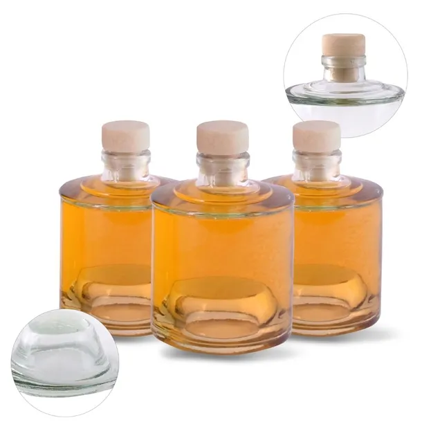 Butelka na Nalewkę Bimber Likier SZKLANA 250 ml z KORKIEM Stylowy Kształt