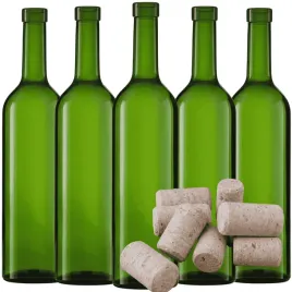butelki-na-wino-750-ml-zielone-klasyczny-ksztalt-korki-zestaw-30-szt